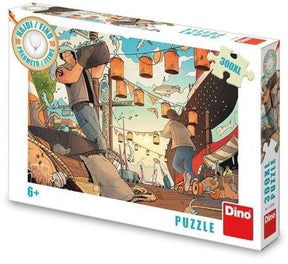 Puzzle Dinotoys przedstawiające port rybacki - 300 elementów