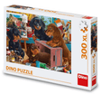 Puzzle Dinotoys Dino z wesołymi psami 300 elementów