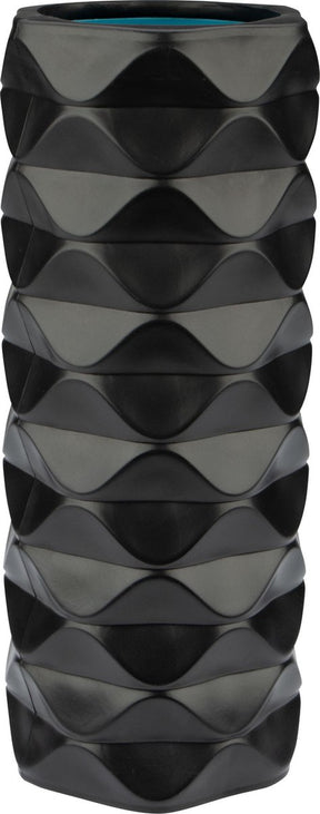 Avento massage roller - foam - wave - zwart blauw