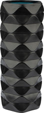 Avento massage roller - foam - wave - zwart blauw
