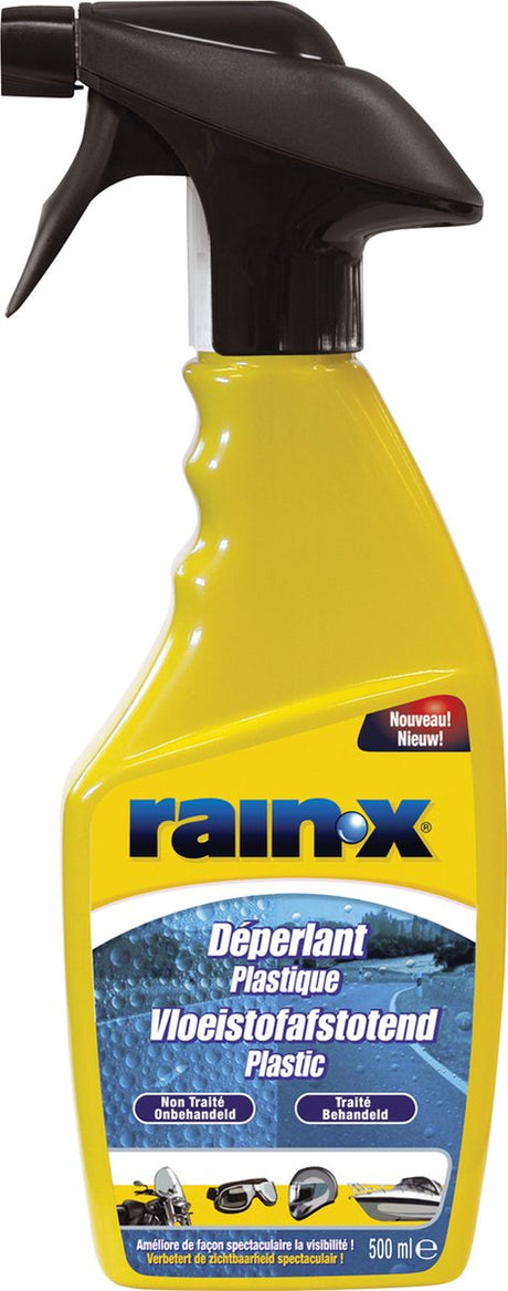 Środek hydrofobowy Rain-x do tworzyw sztucznych – pozbycie się kropelek deszczu – do wizjerów z pleksiglasu – ochrona przed brudem – 500ml