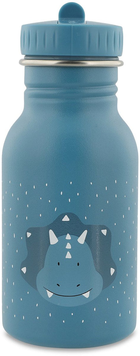 Butelka do picia Trixie - mr. triceratops - butelka na wodę ze stali nierdzewnej dla dzieci - 350 ml - butelka szczelna - niebieska - dino