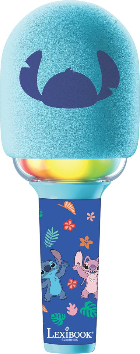 Bezprzewodowy mikrofon do karaoke Lexibook Stitch Bluetooth z dźwiękiem i światłem