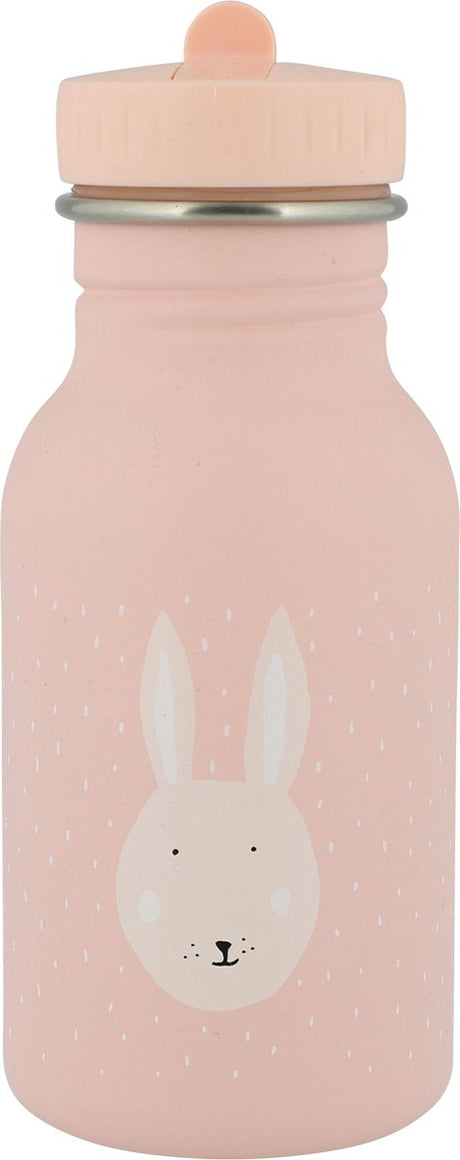 Butelka do picia Trixie - mrs. królik - butelka na wodę dla dzieci ze stali nierdzewnej - 350ml - butelka szczelna - różowa