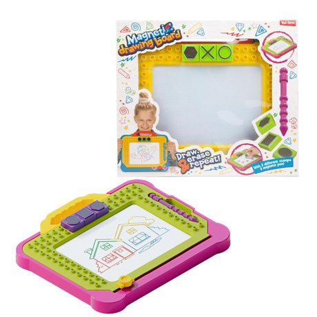 Toi-toys stacjonarne magnetyczne klocki do rysowania z akcesoriami 2 różne kolory