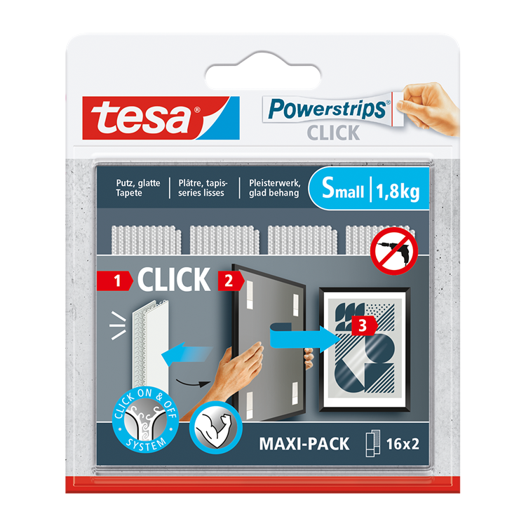 Tesa 1074192 - listwy zasilające click 16x2 s | 6 sztuk