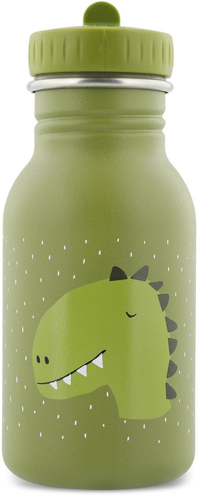 Butelka do picia Trixie - mr. dino - butelka na wodę dla dzieci ze stali nierdzewnej - 350ml - butelka szczelna - kolor zielony