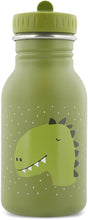 Butelka do picia Trixie - mr. dino - butelka na wodę dla dzieci ze stali nierdzewnej - 350ml - butelka szczelna - kolor zielony