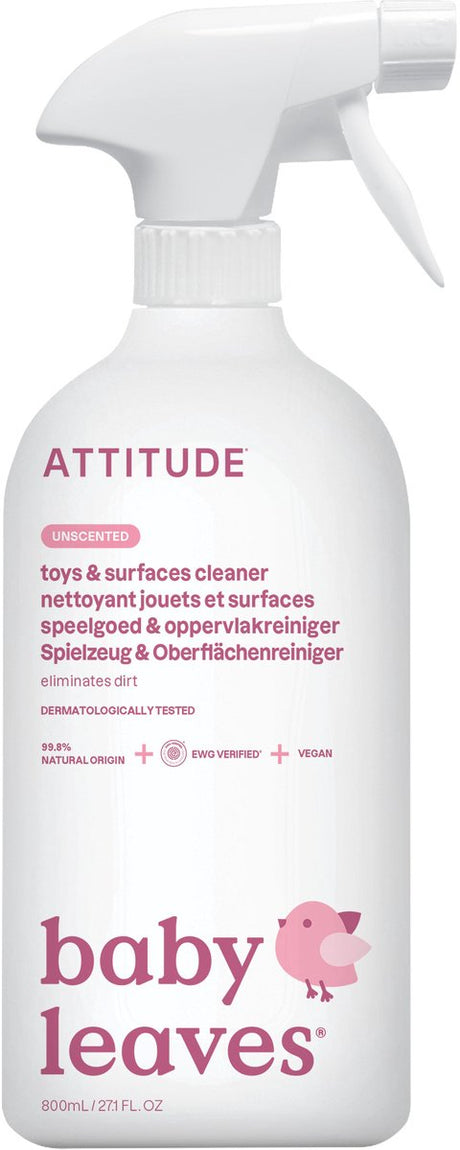 Attitude - baby leaves toy surface cleaner unscented (6x)