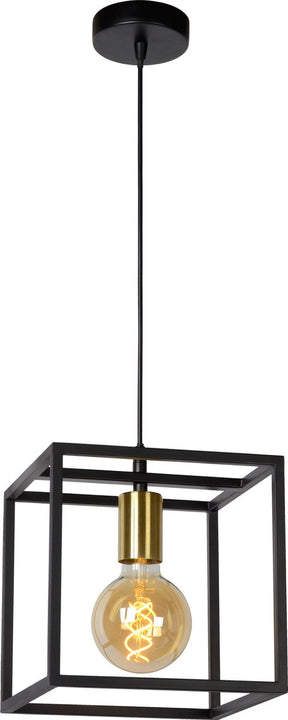 Lucide ruben - hanglamp - 1xe27 - zwart