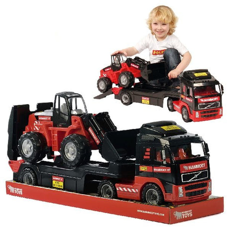 Poleski gigant Volvo ciężarówka + przyczepa + koparka