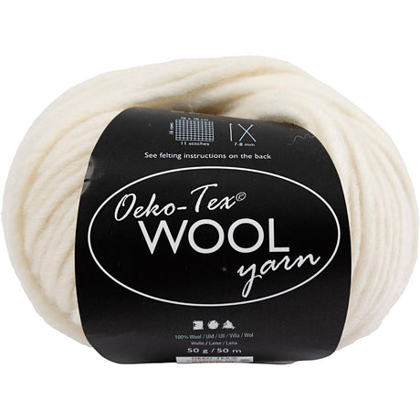 Creativ Company Wol Yarn Off-White, 50m