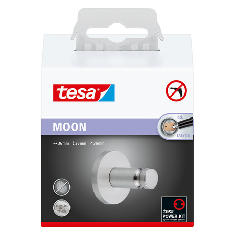 Tesa 1061428 - wieszak na ręcznik w kształcie księżyca | 1 szt