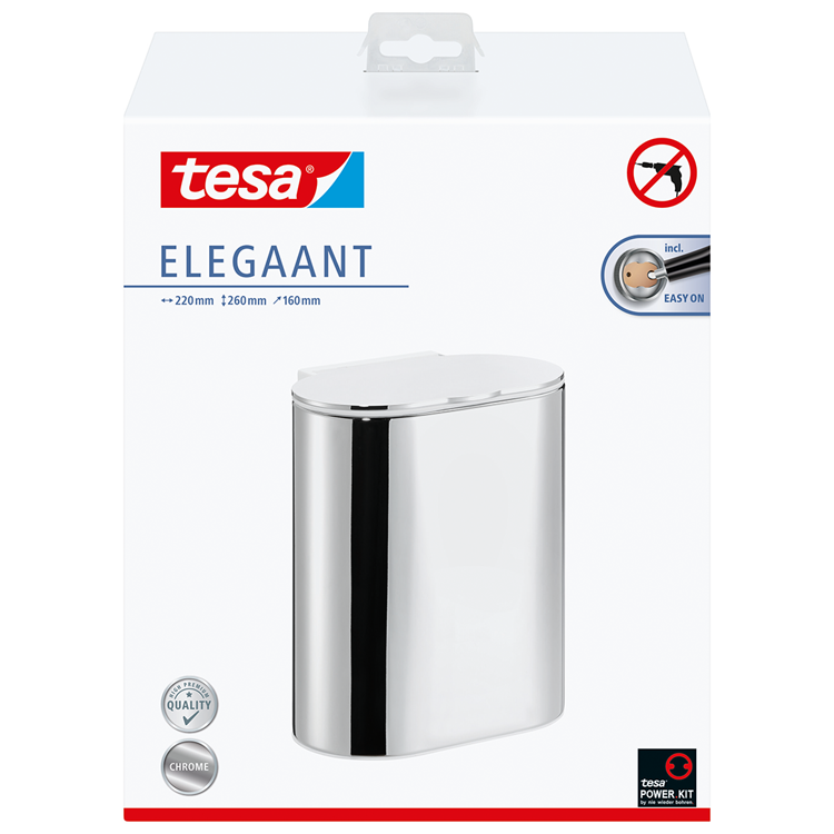 Tesa 1066812 - elegancki kosz na odpady kosmetyczne | 1 szt