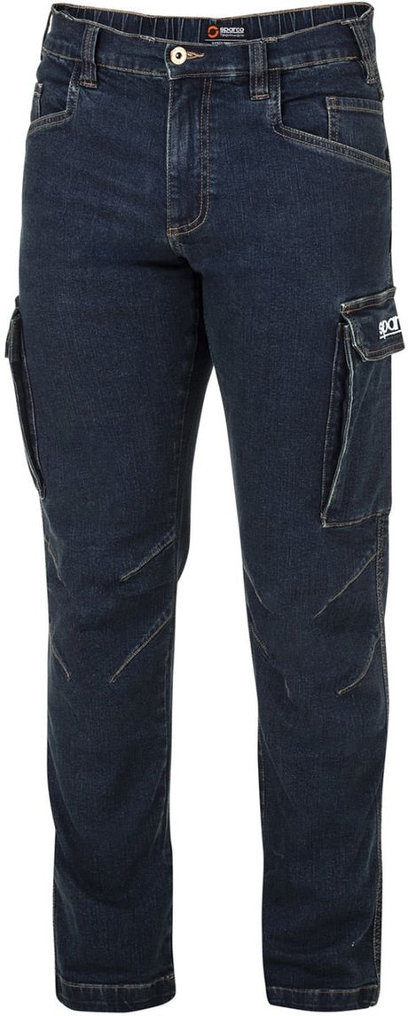 Spodnie robocze Sparco tech denim jeans Dallas – niebieskie – xxxl