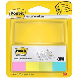 Indeksy post-it asortyment kolorowy 200 sztuk