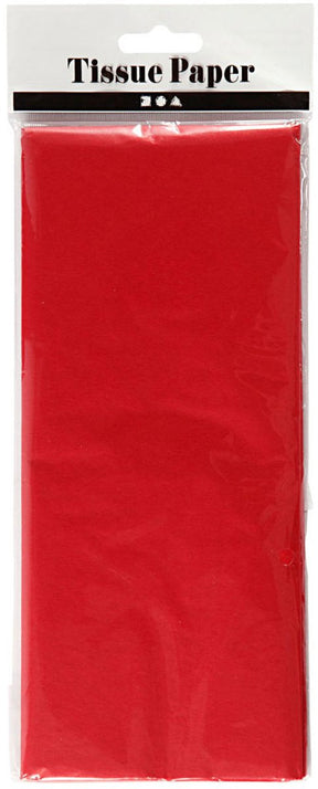Creativ Company Tissue Paper Red 10 Sheets 14 gr, 50 x 70 cm