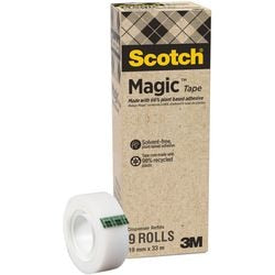 Taśma Scotch® magic™ bardziej ekologiczny wybór, wieża kartonowa, 19 mm x 33 m, wieża na 9 rolek