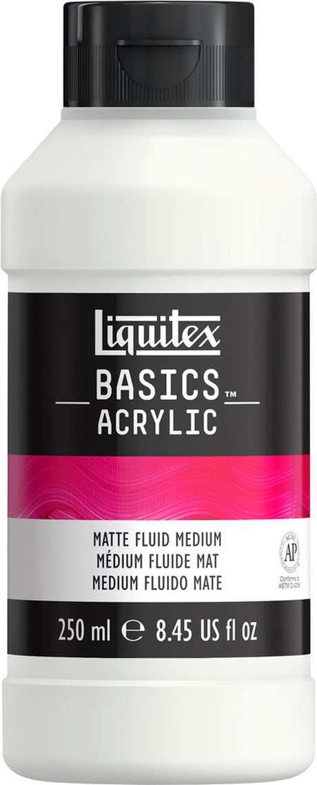 Liquitex 1041005 basic płynny matowy średni 250 ml – akrylowy średni matowy | rozcieńczyć klej kolażowy