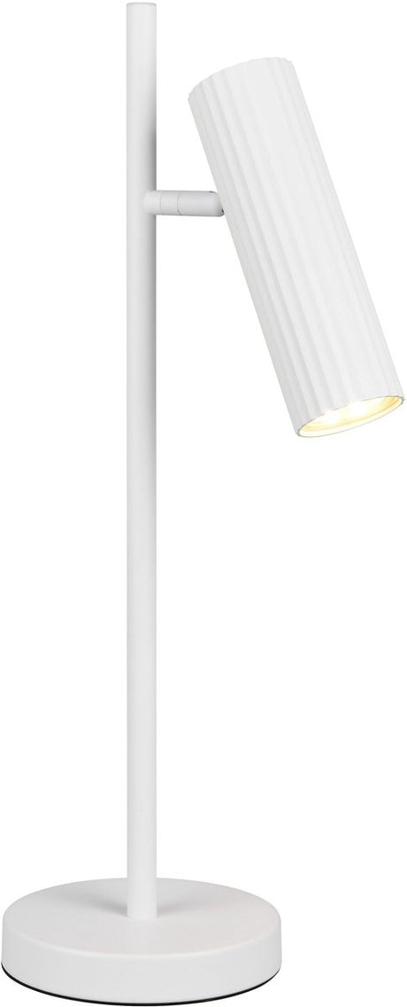Trio soka – lampa stołowa – biały mat – wył. 1x gu10 5 w - włącznik sznurkowy