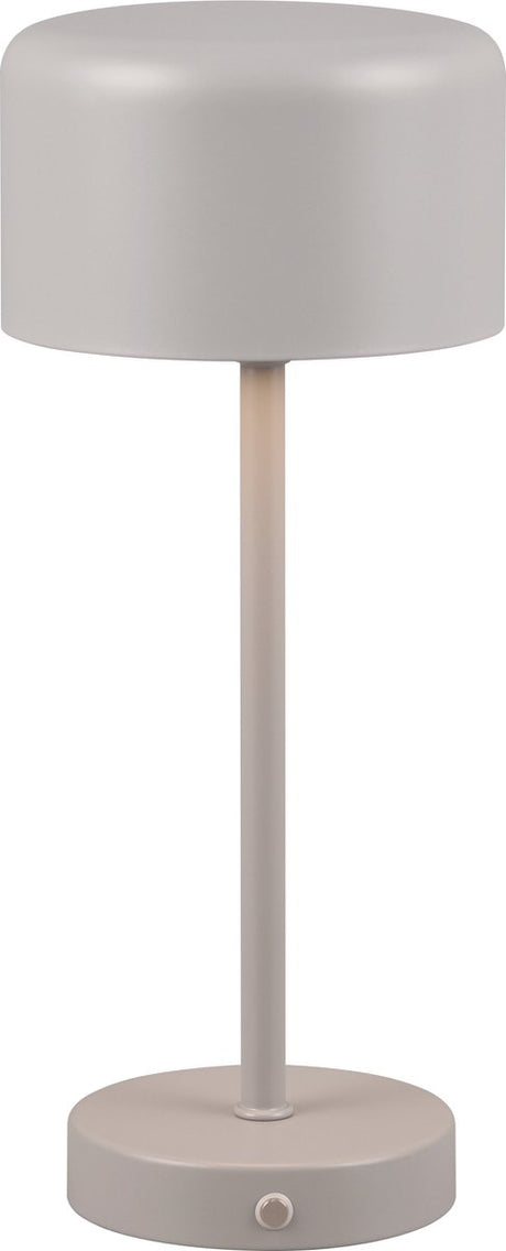 Rl live your light reality Jeff – lampa stołowa – szara – w komplecie. 1x smd 1,5w - funkcja dotykowa - akumulator - możliwość ściemniania