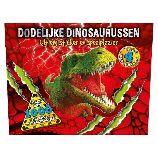 Książka z naklejkami Zabójcze dinozaury