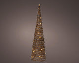 Lumineo micro LED cone 30 lampek na baterię z timerem śr.16x60cm brąz