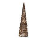 Lumineo micro LED cone 30 lampek na baterię z timerem śr.16x60cm brąz