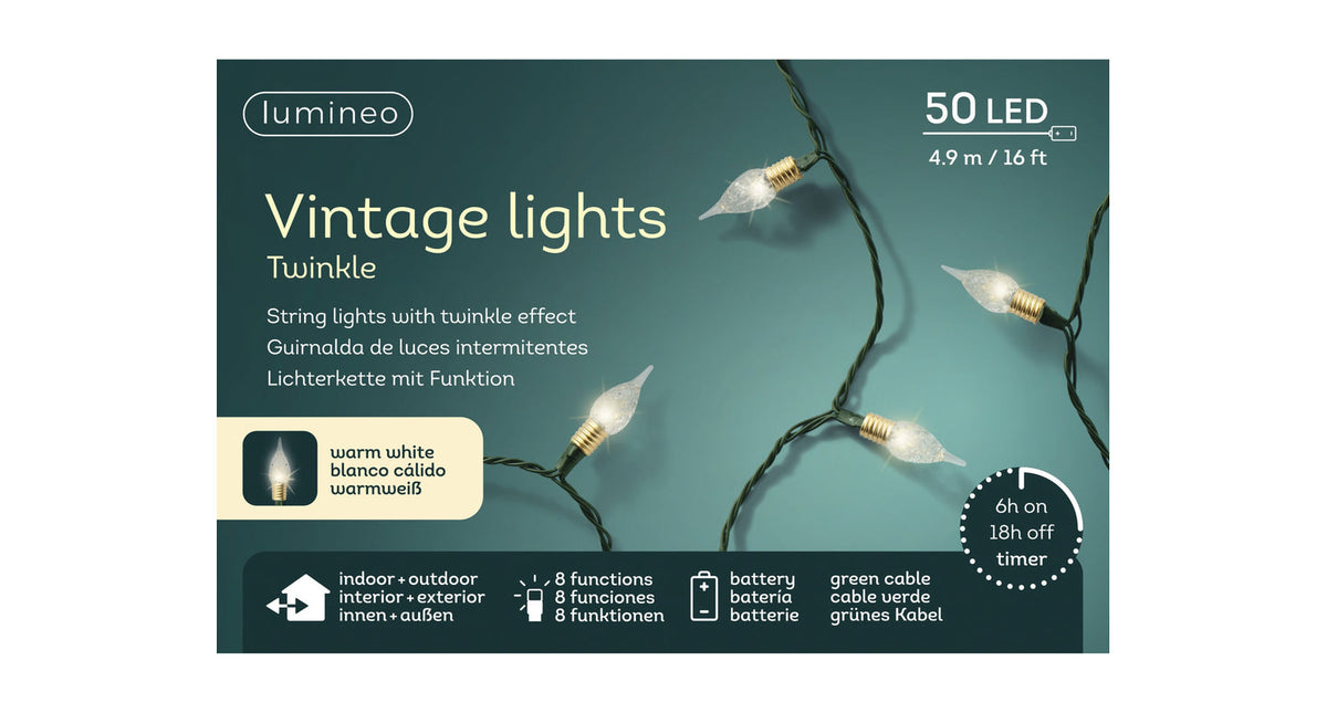 Led lights 8 functie twinkel buiten groen w. wit l.490cm