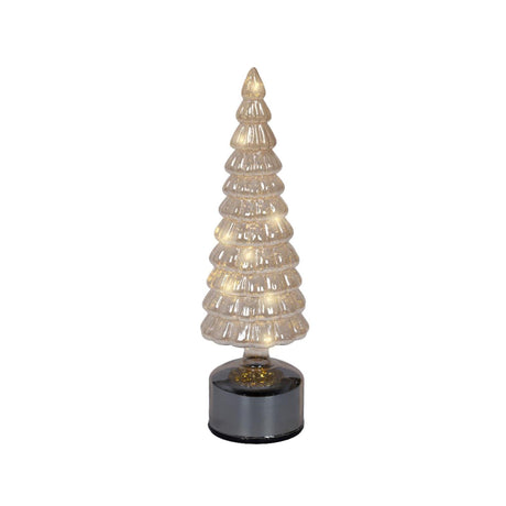 Lumineo Choinka LED szklana bursztynowa h34cm obrotowa