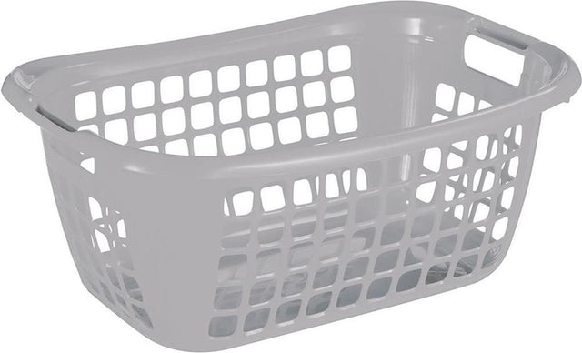 Podstawowy kosz na pranie Sunware niski szary 65x45x27cm
