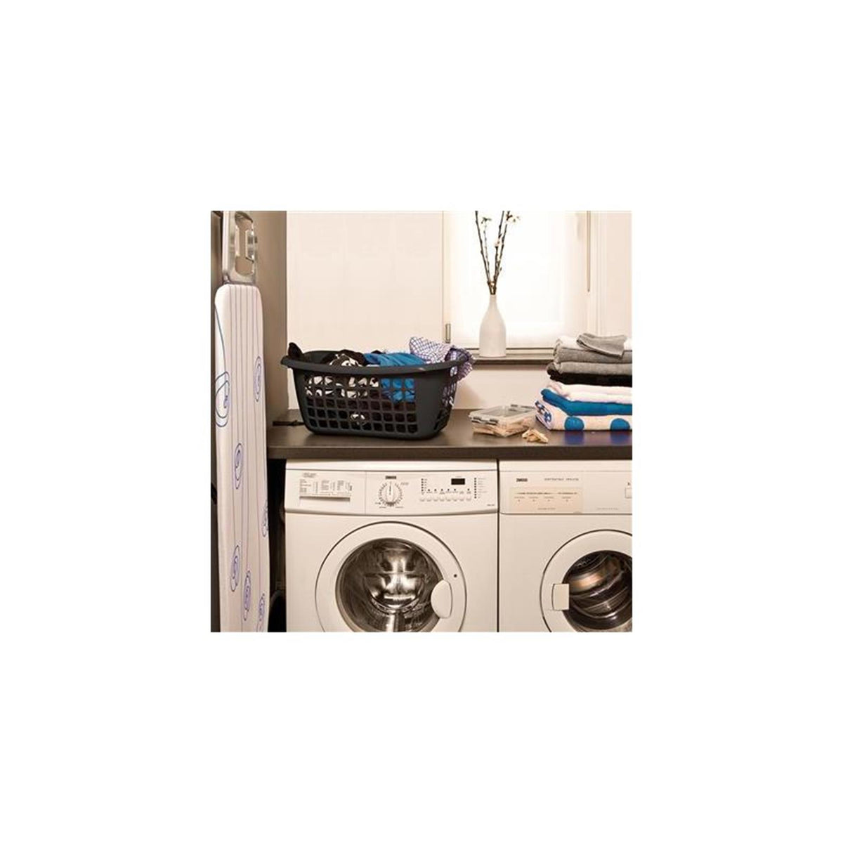 Podstawowy kosz na pranie Sunware czarny 65x45x27cm ok. 75 litrów