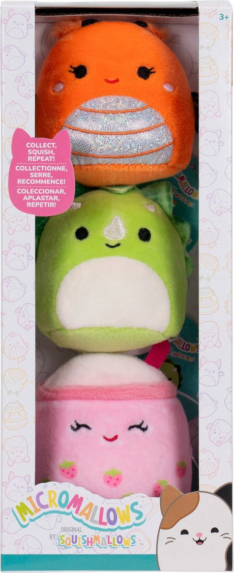 Pluszowa przytulanka Squishmallows - micromallows mony, tristan, victoria - 3 szt.