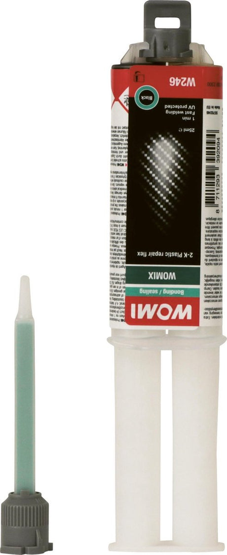 Womi super klej w246 2k – 25 ml czarny – najwyższa wytrzymałość – szybka przyczepność – wiele materiałów