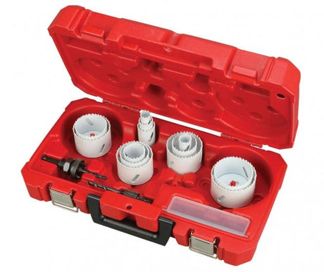 Zestaw bimetalowych otwornic Milwaukee, spycharka otworowa (17 szt.) - 49224102