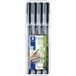Marker permanentny ohp staedtler lumocolor czarny 4 sztuki