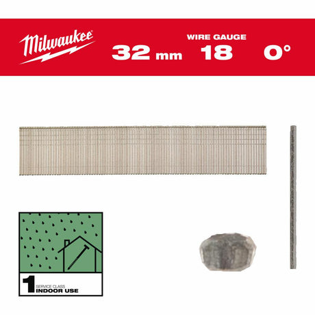 Akcesoria Milwaukee gwoździe sztyftowe 18g 32mm rc g sc1 | 5000 sztuk - 4932492553