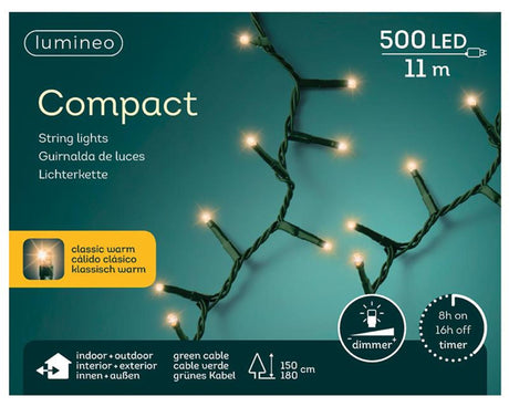 Lumineo Oświetlenie LED kompaktowe lampy zewnętrzne 500 lamp 11 metrów