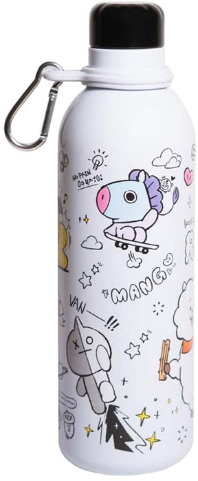 Grupo erik drinkfles bt21 junior 500 ml 7 x 25 cm rvs wit
