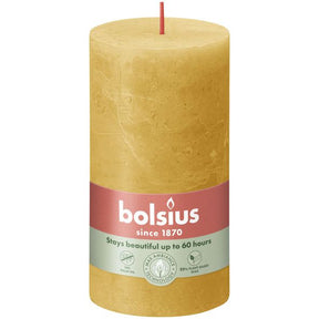 Bolsius rustykalna świeca okrągła miodowo-żółta ø68x130 mm 60 godzin (4 sztuki)