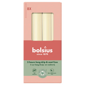 Bolsius dinerkaarsen soft pearl ø20x170 mm 5 uur (4x 8 stuks)