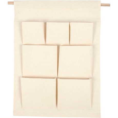 Firma Creativ https: www.cchobby.nl wiszący-organizator-wys.-46-cm-szer.34-cm-jasny-naturalny-1-częściowy