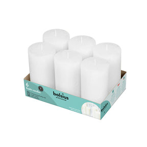 Bolsius professional stompkaars 130 68mm wolkenwit 43 branduren (6x)