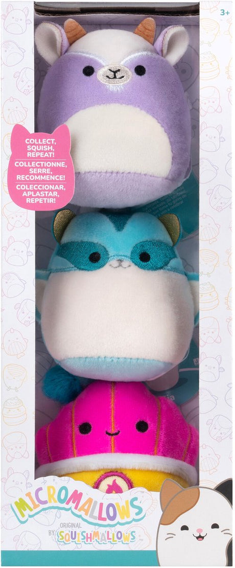 Pluszowa przytulanka Squishmallows - Micromallows Tia, Mariska, Louen - 3 szt.