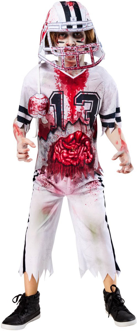 Kostium dziecięcy futbolista Rubies zombie, rozmiar 11-13 lat