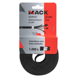 Mack 1072135 - rzep czarny 25mm 5m | 5 sztuk