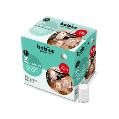 Bolsius professional relight navulling wit ø52×64 mm 30 uur (80 stuks)