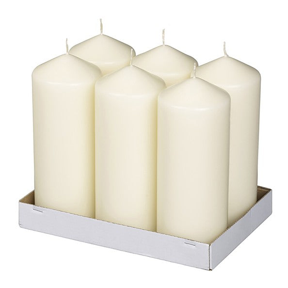 Bolsius stompkaars ivoor ø78×198 mm 96 uur (6 stuks)