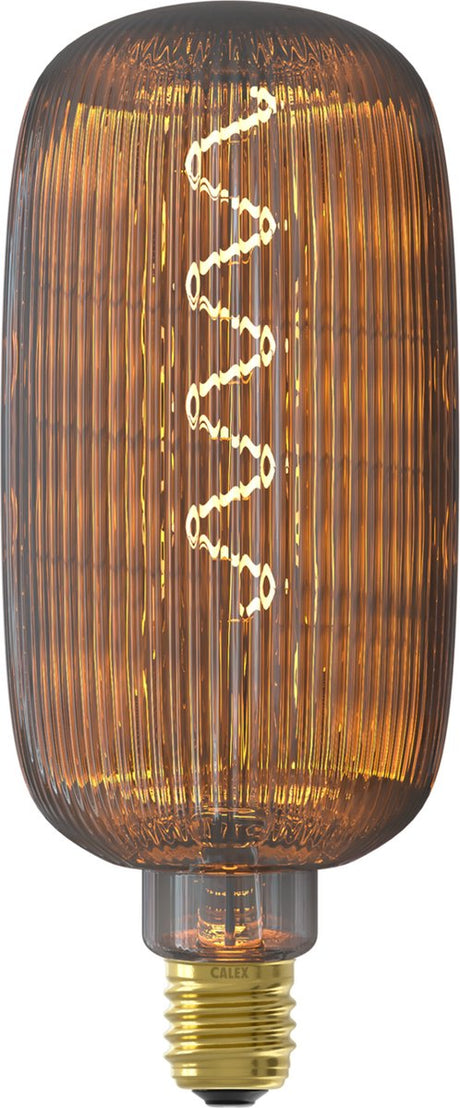 Lampa LED Calex Pulse Lyon - e27 - żarnikowe źródło światła - ciepłe białe światło - przydymione szkło
