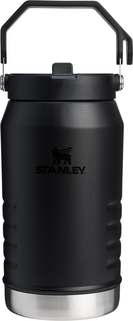 Butelka na wodę Stanley flip straw 2.0 ze słomką 1,9 l - 20 godzin na zimno - 4 dni na zimno z lodem - butelka do picia ze stali nierdzewnej - nie zawiera BPA - szczelna - można myć w zmywarce - czarna